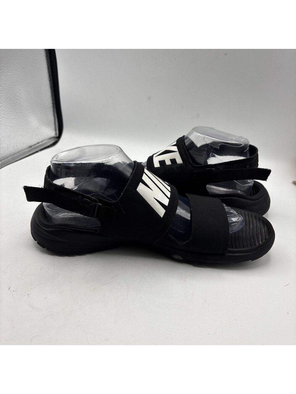 Nike Tanjun Sandal Black White Womens 882694-001 Size 9 - Picture 6 of 8